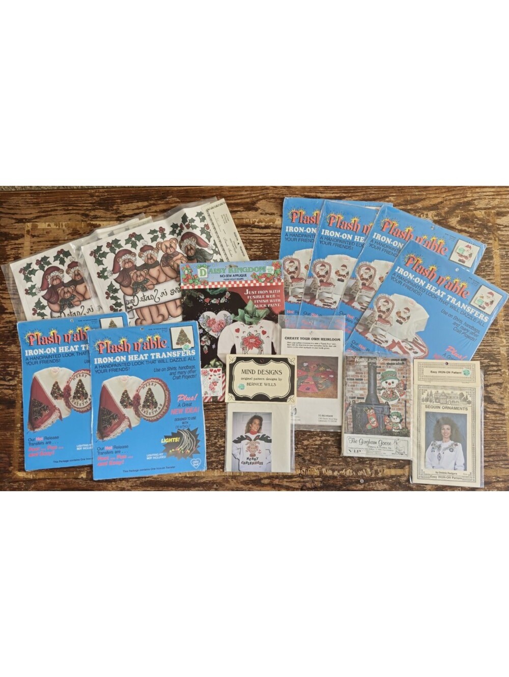 Lot of Vintage Christmas Iron On Transfers & Craft Patterns